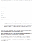 Déclaration sur l'honneur - casier judiciaire